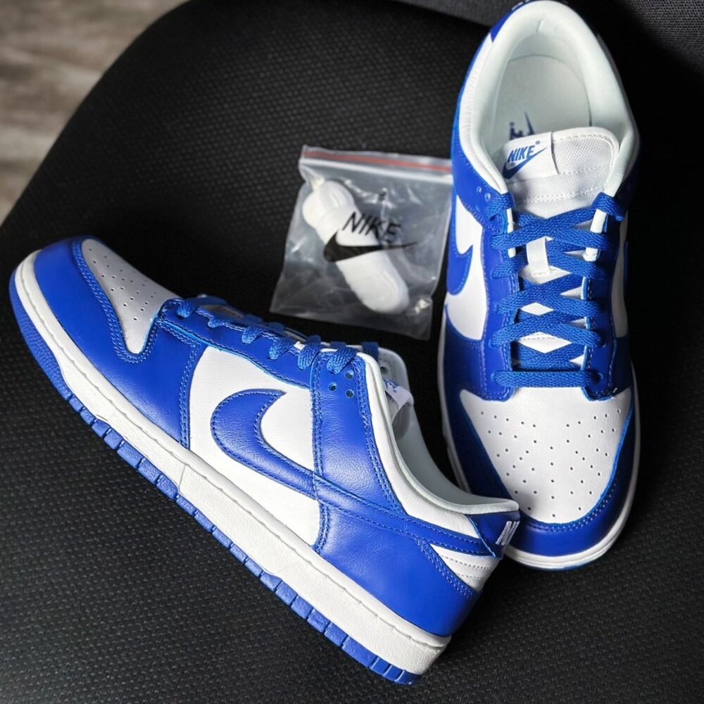 Nike Dunk Low Retro White Game Royal Blue Men's Size 8